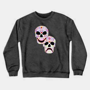 Colorful Muertos Comedy-Tragedy Crewneck Sweatshirt